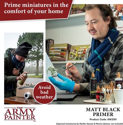 The Army Painter apprêt aérographe noir mat 100 ml - peinture modélisme-3