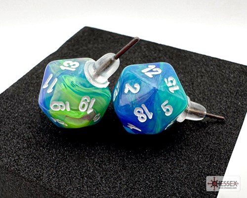 Chessex jouet Boucles d'oreilles Waterlily Mini-Poly D20 Set-2