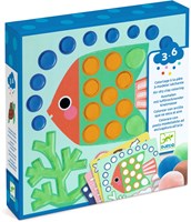 Djeco LES PETITS - COLORIAGE Coloriage à la pâte à modeler séchante - Coquins sous l'eau - FSC MIX