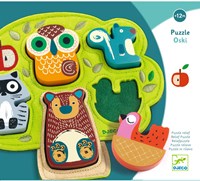 Djeco PUZZLES BOIS - PUZZLES RELIEF Oski - FSC 100%