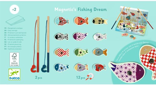 Djeco JEUX  EDUCATIFS BOIS - PÊCHES MAGNETIQUES Fishing Dream - FSC 100%