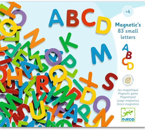 Djeco JEUX  EDUCATIFS BOIS - MAGNETIQUES BOIS 83 small letters - FSC 100%