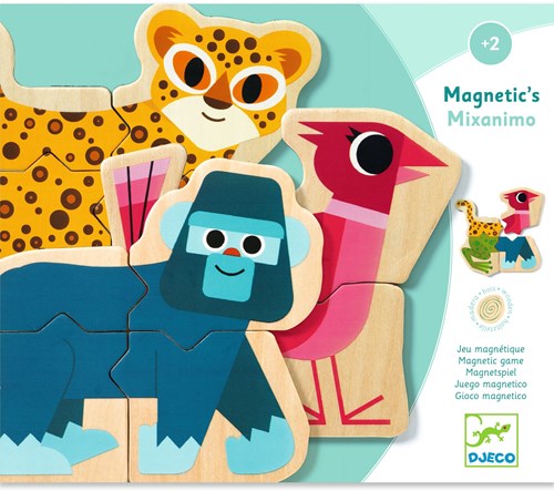 Djeco JEUX  EDUCATIFS BOIS - MAGNETIQUES BOIS Mixanimo - FSC 100%