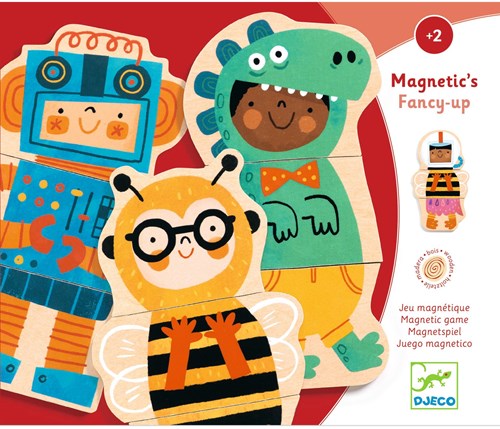 Djeco JEUX  EDUCATIFS BOIS - MAGNETIQUES BOIS Fancy-up - FSC 100%