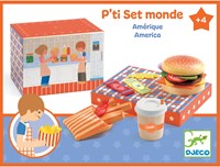 Djeco JEUX D'IMITATION - GOURMANDISES P'TI SET MONDE Amérique - FSC 100%