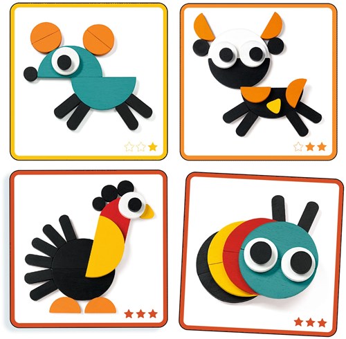Djeco JEUX  EDUCATIFS BOIS - CONSTRUCTION GALLERY Ze Geoanimo - FSC 100%