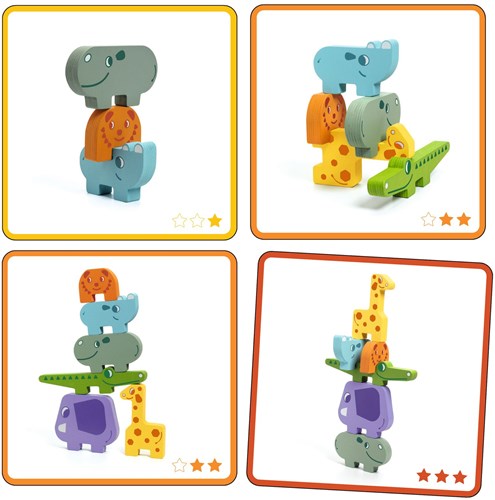 Djeco JEUX  EDUCATIFS BOIS - CONSTRUCTION GALLERY Ze Totanimo - FSC 100%