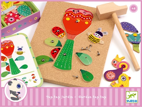 Djeco JEUX  EDUCATIFS BOIS - JEUX DE TAP TAP Tap tap jardin - FSC 100%