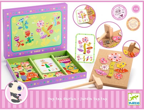 Djeco JEUX  EDUCATIFS BOIS - JEUX DE TAP TAP Tap tap jardin - FSC 100%