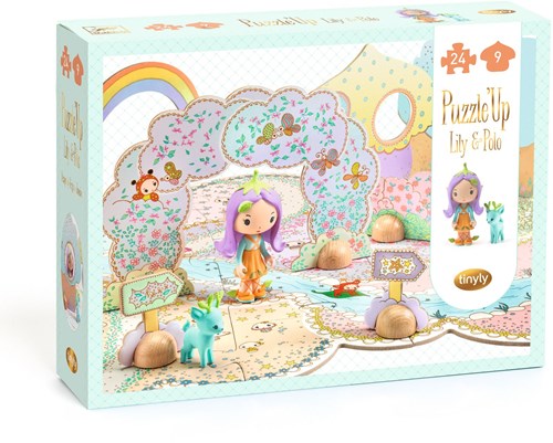 Djeco MONDE IMAGINAIRE - TINYLY Puzzl'Up Lily & Polo - 24pcs + 9 pcs - FSC MIX
