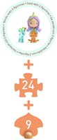Djeco MONDE IMAGINAIRE - TINYLY Puzzl'Up Lily & Polo - 24pcs + 9 pcs - FSC MIX