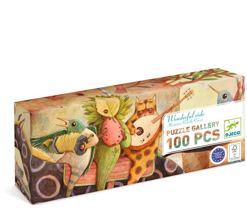 Djeco PUZZLES - PUZZLES GALLERY Wonderful ride - 100 pcs - FSC MIX