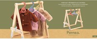 Djeco POMEA COLLECTION - ACCESSOIRES POMEA Portant vêtements & 3 cintres - FSC 100%