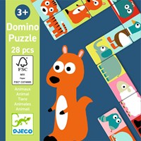 Djeco JEUX  EDUCATIFS - MÉMOS, LOTOS, DOMINOS Domino animo-puzzle - FSC MIX