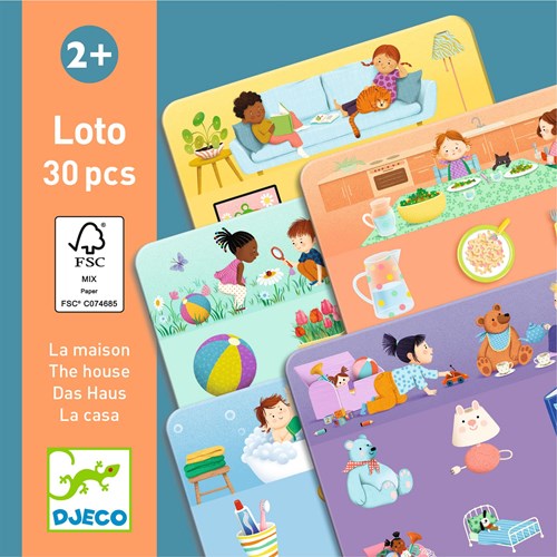Djeco JEUX  EDUCATIFS - MÉMOS, LOTOS, DOMINOS Loto Dans la maison - FSC MIX