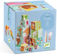 Djeco PREMIER ÂGE - BABY COULEURS 10 cubes Forêt - FSC MIX