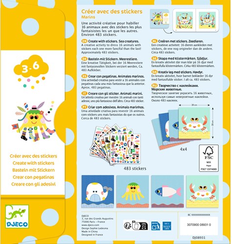 Djeco LES PETITS CADEAUX DES PETITS - STICKERS Marins - FSC MIX