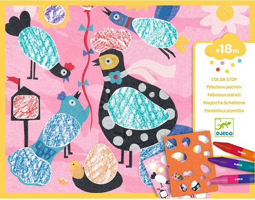 Djeco LES PETITS - COLORIAGE Piou piou & co - FSC MIX