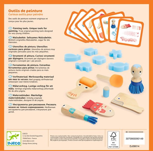 Djeco LES COULEURS DES PETITS - COFFRET Curieux outils pour peindre