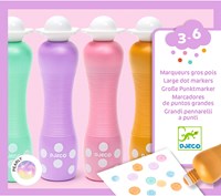 Djeco LES COULEURS DES PETITS - FEUTRES Marqueurs gros pois - Pearly
