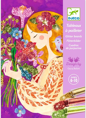 Djeco LES PLUS GRANDS - TABLEAUX A PAILLETTER Le parfum des fleurs - FSC MIX