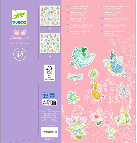 Djeco LES PETITS CADEAUX DES GRANDS - STICKERS Scintillantes Fées - FSC MIX (PACKAGING)
