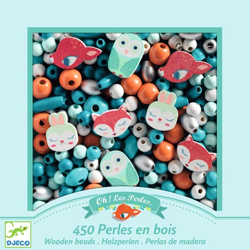 Djeco L'ART DU FIL - PERLES & BIJOUX Perles bois - Petits animaux