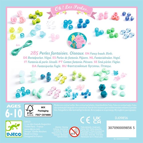 Djeco L'ART DU FIL - PERLES & BIJOUX Oiseaux