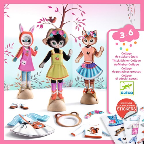 Djeco LES PETITS - COLLAGES Little dressing - FSC MIX