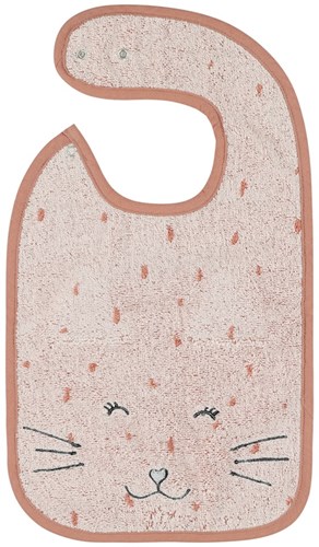 Trixie bavoir coton bio Mrs. Cat rose bavoir bébé-2