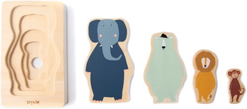 Trixie puzzle animaux en bois - jouet éducatif FSC bois 4 couches-2