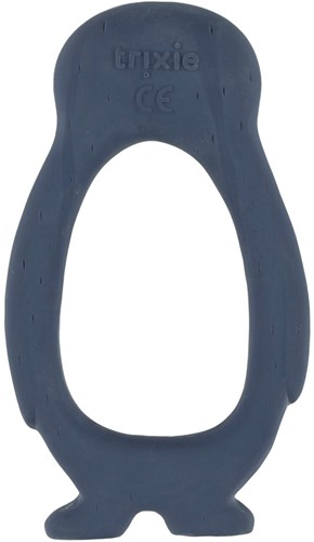 Trixie jouet de préhension caoutchouc naturel anneau de dentition bébé Mr. Penguin bleu-2