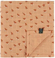 Trixie lange en mousseline textile bébé 110x110cm - Fierce Fox orange-2