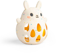 Tiger Tribe hochet en silicone - jouet bébé lapin multicolore-2