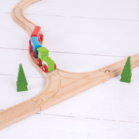 BigJigs rails de train en bois jonction en T - set d'extension pour circuit-2