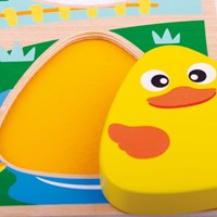 Tidlo puzzle sensoriel en bois ferme - jouet éducatif tactile-2