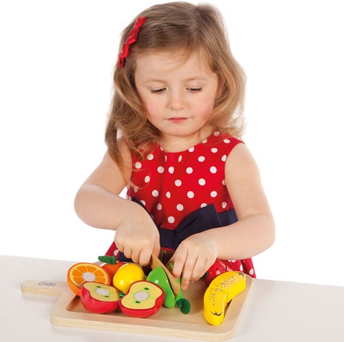 Tidlo set de fruits à découper en bois - jouet éducatif pour enfants-2