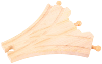 BigJigs rails de train en bois aiguillage 3 voies - extension circuit-2
