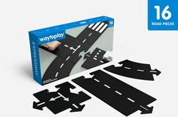 Waytoplay Kit de démarrage d'autoroute en caoutchouc - 16 pièces