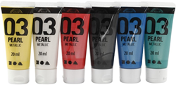 A-Color peinture acrylique set métallique 6x20 ml pour créations artistiques