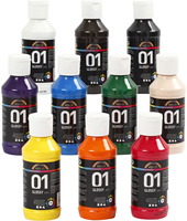 Acrylverf Glossy Kleur, 10x100ml