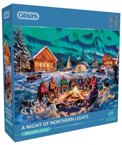 Gibsons puzzle Nuit des aurores boréales - 1000 pièces en carton-2