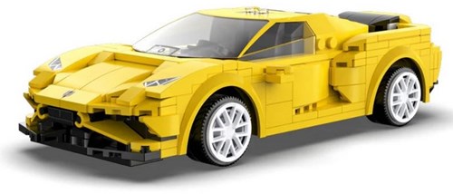 CADA - Voitures 1:20 - Smart Chassis - Voiture de course - Jaune - 289pcs