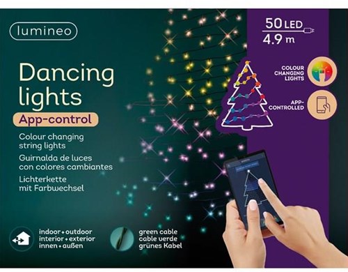 Lumineo guirlande de Noël LED contrôle app 50 lumières extérieur bluetooth