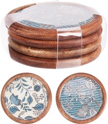 Home & Styling set de dessous de verre carton multicolore 4 pièces Ø10cm