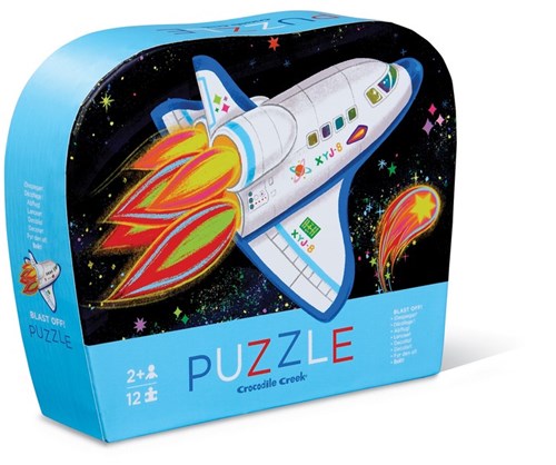 Crocodile Creek puzzle espace - mini puzzle fusée 12 pièces