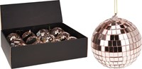 Home & Styling boule de Noël boule miroir 8cm or rose décoration
