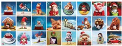 Eurographics calendrier de l'Avent puzzle Christmas Animals 24 puzzles 50 pièces