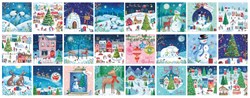 Eurographics calendrier de l'Avent puzzle Noël - Christmas Village carton