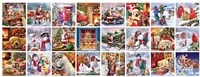 Eurographics calendrier de l'Avent puzzle - Merry Christmas - 24 puzzles - 50 pièces
